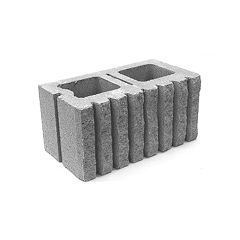 Dorat Al-Makaseb Split Fluted Concrete Block Size 400*200 Width 100 mm