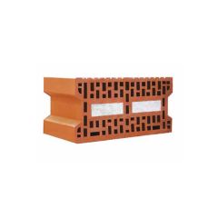 Al Watania Perforated Polly Red Bricks Polystyrene Insulated Size 400*200 mm Width 200 mm